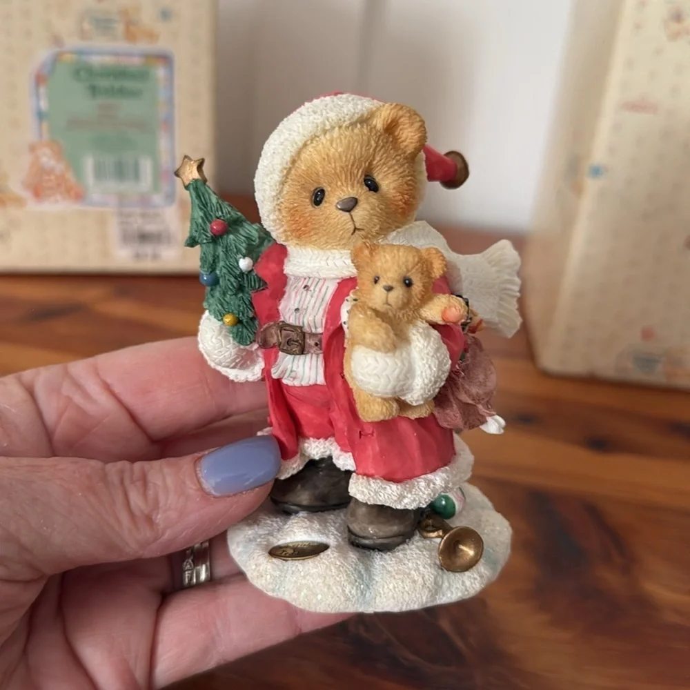Vtg Cherished Teddies Figurines Klaus Hannah Lindsey & Lyndon We Bear Thanks